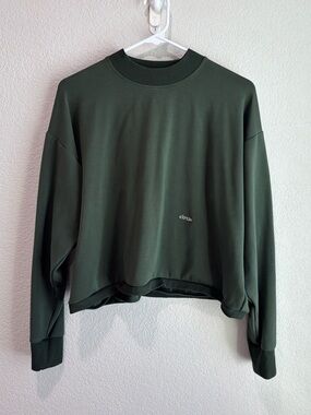 Circle Get Lucky Oversized Sweatshirt Moss Green Women’s Size XS